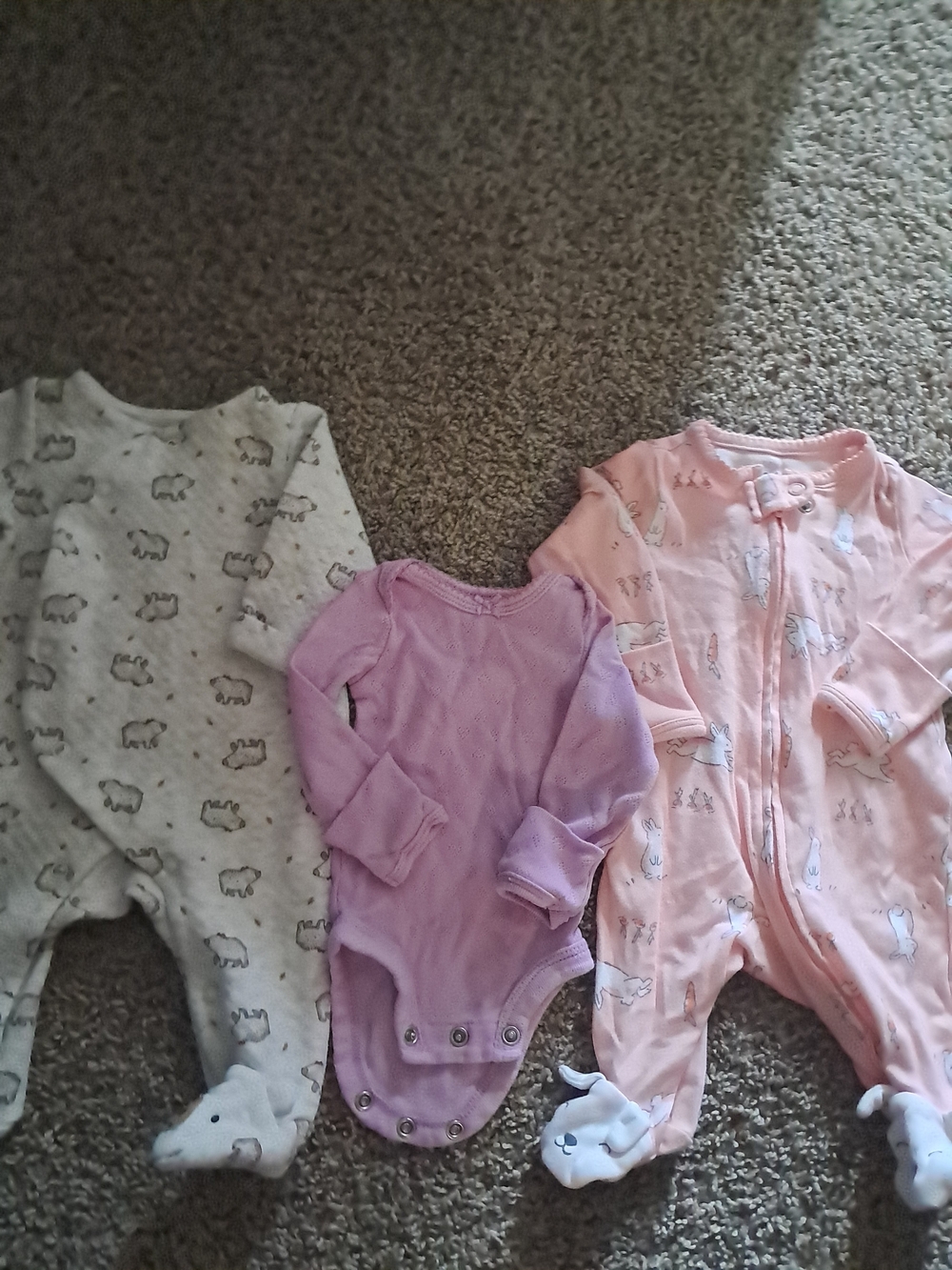 Kids Long-Sleeve One Piece Bodysuit in Lavender